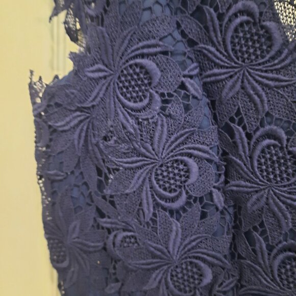 80% off Evening Gown Guipure Lace Bodice and Chiffon Skirt - Picture 2 of 6